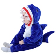 Children Kigurumi Shark Onesie Costume Animal Cosplay Sleepwear For Kid Hooded Jumpsuit Homewear