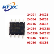 【High-quality】 10Pcs AT 24C01 SOP8 24C02 24C04 24C08 24C16 24C32 24C64 24C128 24C256 24C512 93C46 93