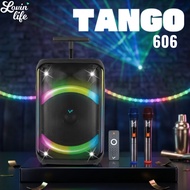 Vinnfier Tango 606 WMB 12" Mudah Alih Pembesar Suara Bass Bluetooth Karaoke Speaker LED Party Lights