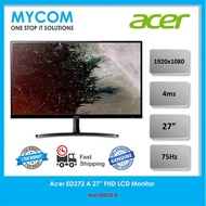 Acer ED272 A 27'' FHD LCD Monitor, 1920 x 1080, IPS, 75Hz, 4ms, VGA, HDMI ED272A