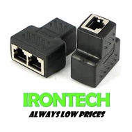 2 PCS 1 To 2 Ways LAN Ethernet Network Cable RJ45 Splitter  CCTV PC