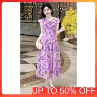 MDU4355 Designer Dress with Outstanding and Exquisite Floral Patterns, Slightly Flared Long Skirt fr