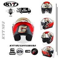 KYT NFJ HELMET DOUBLE VISOR ( KYT HELMET NFJ XAVI SAKURA ) - KYT OPEN FACE HELMET