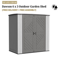 Dawson 6 x 3 Outdoor Garden Storage Shed All Weather Resistant Waterproof Rust-proof FREE Delivery +