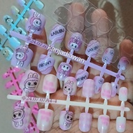 12.12 SALE Fake Nails Labubu Nail Art Kupal Labubu