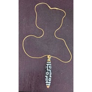 Rare Powerful 9 Eye Tibetan Dzi Bead Nine Tibet Pendant Necklace Special