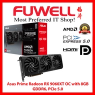 FUWELL - Asus Prime Radeon RX9060XT 8GB GDDR6 OC Graphics Card [3 Years Local Warranty]