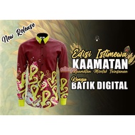 🔥Baju Kemeja Kaamatan Print Corak Etnik Borneo Baju Kaamatan Berkolar Butang Depan Jersey Sabah XS-3