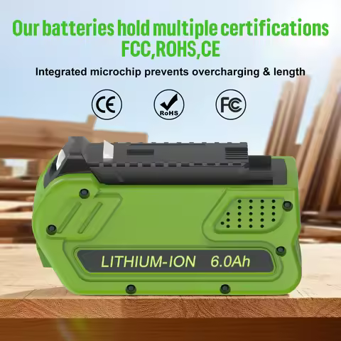Dreamdash For Greenworks 40V 6Ah Li-ion Battery Replacement 29462 29472 29282 G-MAX Battery For Lawn