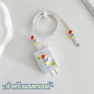 Cable Decoration Set Charger Head Protector Blue Duck Decorate The Old To Look New. Data Protective 