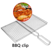 1pcs BBQ Barbecue Grill Stainless Steel Replacement Mesh Wire Net Non Stick Cooking Tray for Camping Barbecue Outdoor Picnic BBQ Fish Meat Net