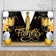 5x3ft Fathers Day Banner Decorations Happy Father's Day Backdrop Suit Tie Gifts Best Dad Ever Party 