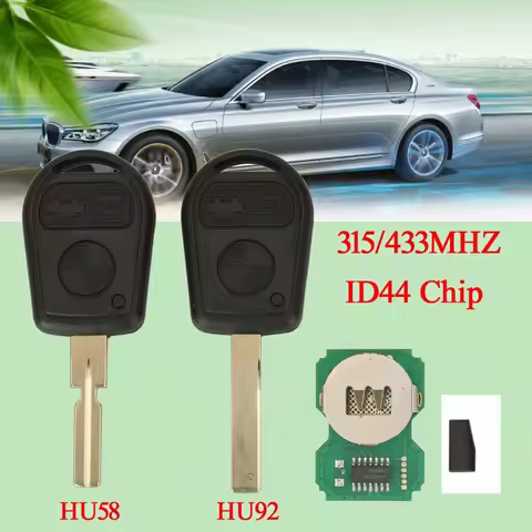 jingyuqin Remote Key 315/433Mhz ID44-7935 Chip For BMW Z3 E31 E32 E34 E36 E38 E39 E46 Z3i 3 Button H