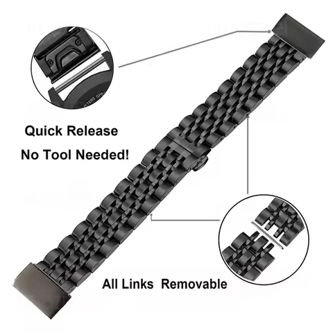 Stainless Steel Watchband For Garmin Fenix 8 51mm Quick Fit Bracelet For Garmin Enduro 3 2 Metal Str