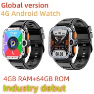 4G Android Smart Watch 2.03'' for Men Business Heart Rate Monitor 128GB ROM Pluggable SIM Card 4g with wifi GPS Waterpoof Clock