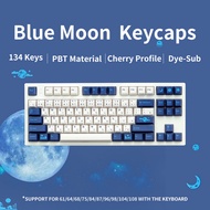 [SG Local Stock] Blue Moon Keycaps | 134 Keys | Cherry Profile | PBT Dye-Sub | Royal Kludge Tecware Keychron Akko Keycap