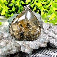 【莫名奇妙雜貨店】絕美精品  帶母礦 鈦晶花 S925銀 項鍊 墜子