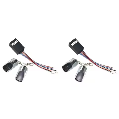 2X Motorcycle Alarm E-Bike Remote Alarm 36-72V Universal Remote Control Lock