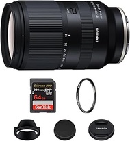 Tamron 18-300mm f/3.5-6.3 Di III-A VC VXD Lens (Sony E) with 16.6X Zoom & VC Stabilization, 64GB Ext