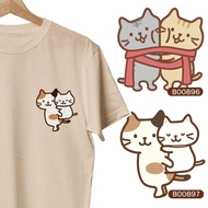 福猫 衣服T恤 Fuku Nyanko T shirt Cotton Women short sleeve round neck streetwear B00896 B00897