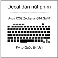 Key button Decal for Asus ROG Zephyrus G14 GA401