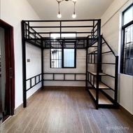 Bed Bed Iron Bed Hammock Empty Raised Rack Under Bed European Bedroom Loft North Bed Art Adult Doubl