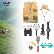 Simhoa Kids Explorer Set Pretend Play Costume Kids Explorer Vest and Hat Costume Role Playing Kids D