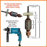 Rotor khoan Makita HP1630 HP1631 máy nhái Thân 34mm 220V - Tặng chổi than