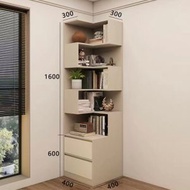 Carpenter - （支持定制）實木轉角書架一體靠著牆角三角櫃客廳邊櫃收納櫃落地多層角櫥書櫃