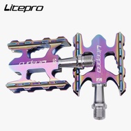 Litepro ultralight folding bike Universal K3 pedal lightweight aluminum alloy DU bearing pedal For Brompton Fnhon
