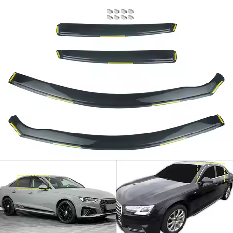 4pcs/set Tint Wind Deflectors For Audi A4 B9 8W2 8WC Saloon 4 Door 2015-2025 Window Edgevisors Wind 