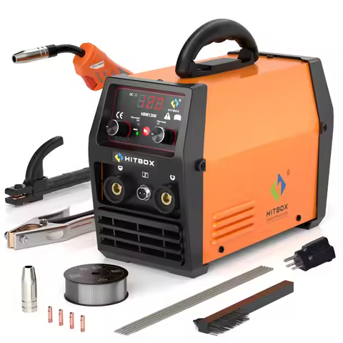 HITBOX 3 in 1 Semi-Automatic Mig Welding Machine Tig Argon Arc MIG Gasless Synergy Inverter Solderin