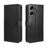 Infinix Hot 30i Case Flip Phone Holder Stand Infinix Hot 30i NFC X669 Casing Wallet PU Leather Back 