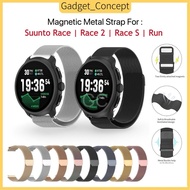 Metal Strap For Suunto Race 2 , Suunto Race , Race S , Suunto Run Metal Magnetic Replacement Strap