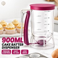 Cake Batter Dispenser Pancake Cupcake Funnel Measuring Cup Portable Plastic Baking Tool Easy Clean