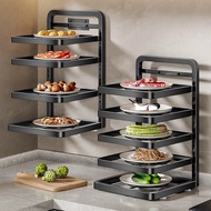 5 Tier Kitchen Food Storage Multifunctional Side Dish Detachable Adjustable Foldable Kitchen Rack Dish Storage Rack