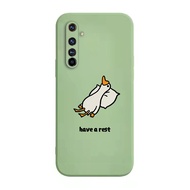 เคส Realme X50 Pro 5G Case เคสการ์ตูนน่ารักเป็ดเคสซิลิโคนเหลว Flocking ฝาครอบโทรศัพท์ป้องกัน เคสโทรศัพท์