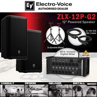 Live Band Package Behringer X Air XR16 Digital Mixer, Electro-Voice ZLX-12P G2 1000 watts Powered Sp