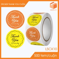 1 Roll of 500 round thank you stickers, thank you stickers, thank you stickers - D2.5 cm -L.MSCK10