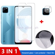 3-in-1 Realme C21Y Tempered Glass Realme C25 C21 C17 C12 C15 C11 7 6 Pro Tempered Glass Screen Prote