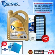 PERODUA MYVI 1.3 1.5 LAGI BEST 05-17y, ALZA OIL FILTER + AIR FILTER + KOYOMA 10W40 SEMI SYNTHETIC EN