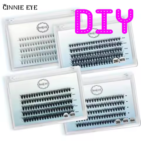 100 Cluster Eyelash DIY Individual False Eyelash Extension Soft 50/30D Fluffy Lash Bunchens Premade 