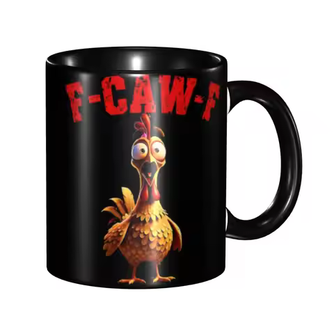 Funny F-Caw-F Chicken FCAWF Tea Cup Kawaii Mugs Gifts For Woman Man