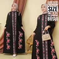 ( S M L XL XXL ) Terbaru Gamis twill rayon pelangi gamis twill batik cap busui gamis twil rayon supe