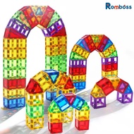 Romboss 40pcs 6.5cm READY⚡Magnetic Tiles Magnetic Building Tiles Magnetic Building Blocks Colour Win