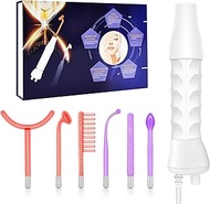 High Frequency Facial Double - High Frequency Wand with Red and Purple Light for Acne, Rejuvenation,