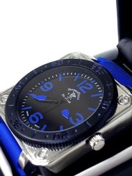 Beverly Hills Polo Club blue and black sporty tank mens fashion watch