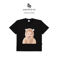 ADLV เสื้อยืด Oversize รุ่น  Baby Face Bear Doll Short Sleeve T-Shirt Black Black (50081OBFSSU_F3BKXX)