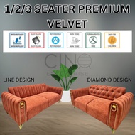 [ 𝐅𝐑𝐄𝐄 𝐒𝐇𝐈𝐏𝐏𝐈𝐍𝐆 ][𝐏𝐑𝐄 𝐎𝐑𝐃𝐄𝐑] CINO SOFA 1 SEATER 2 SEATER 3 SEATER PREMIUM VELVET ANTI SCRATCH EASY C