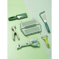 瑞士力康廚房小工具套裝家用廚房剪刀削皮刀套裝廚房神器六件套
